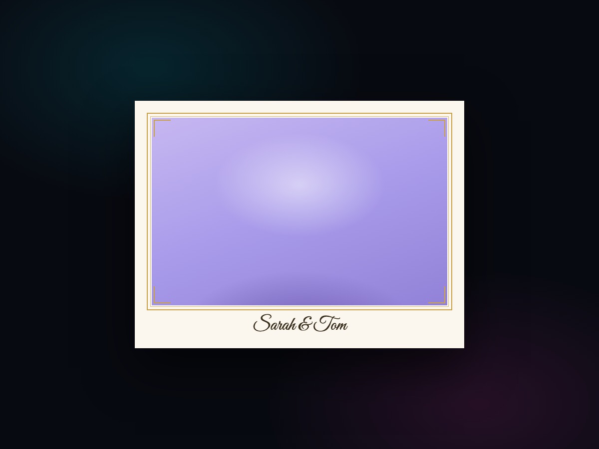AI-designed frame around a guest photo