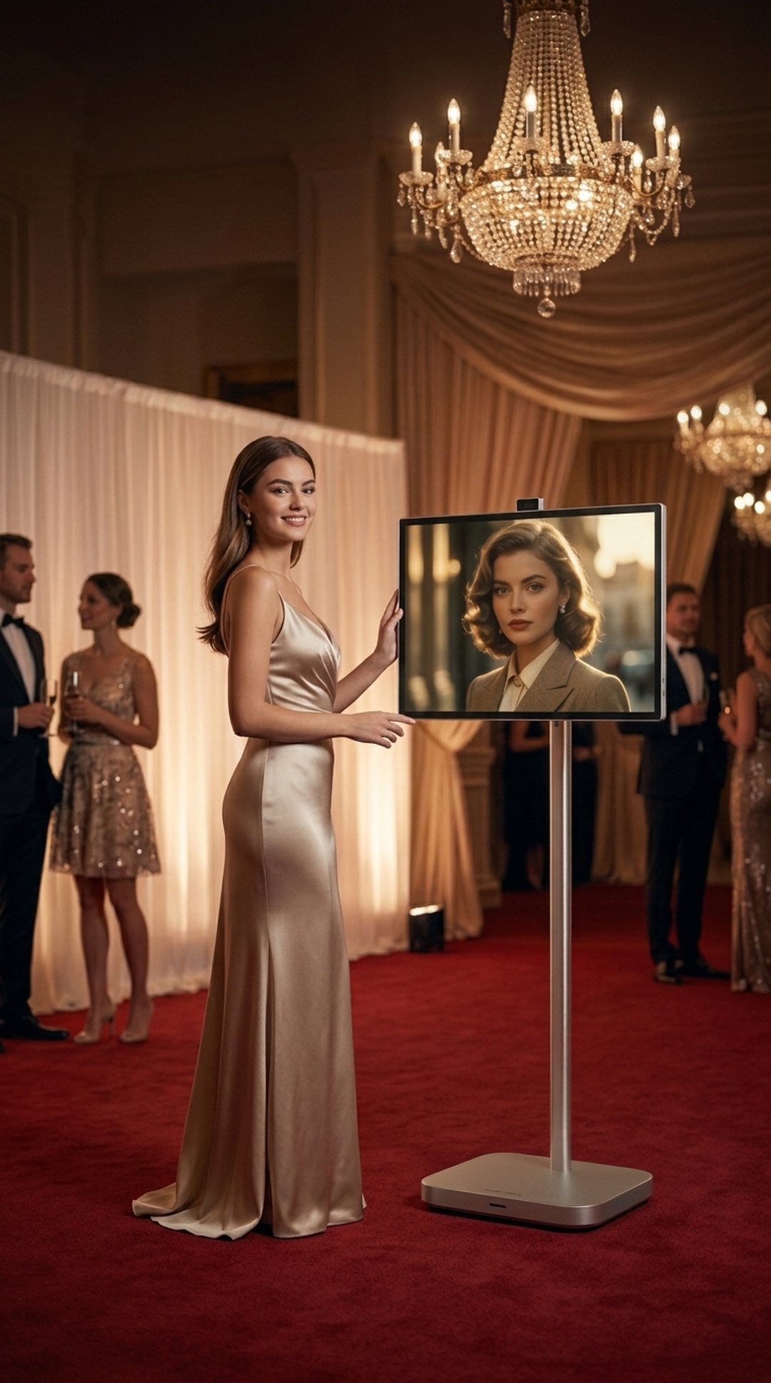 AI Studio Booth X at a black-tie event